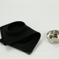 Silicone Dog Pet Two Bowl con 2 tazones de fuente de comida para mascotas